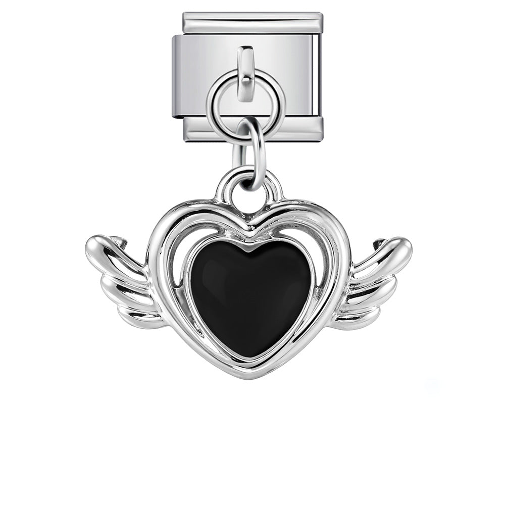 Cœur noir pendant