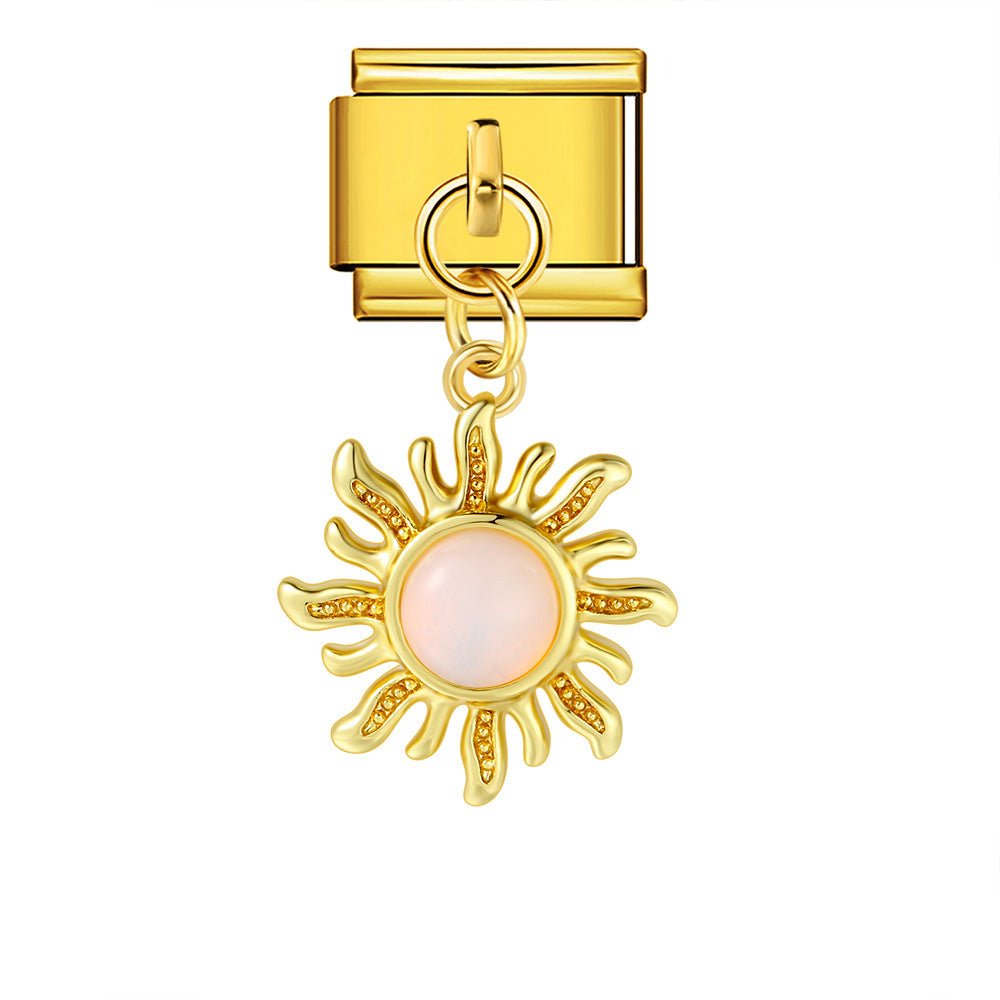 Soleil perlé pendant