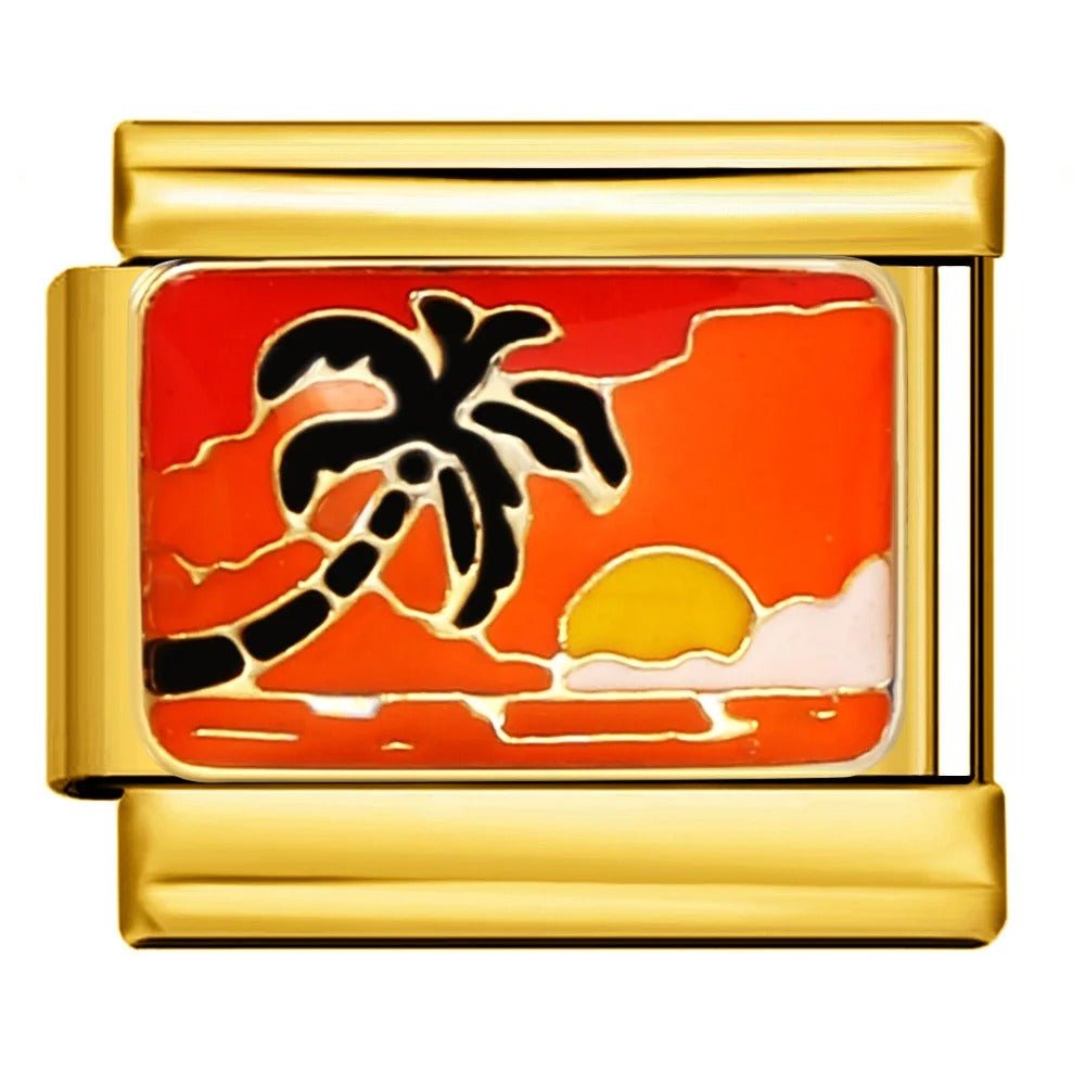 Coucher de soleil palmier