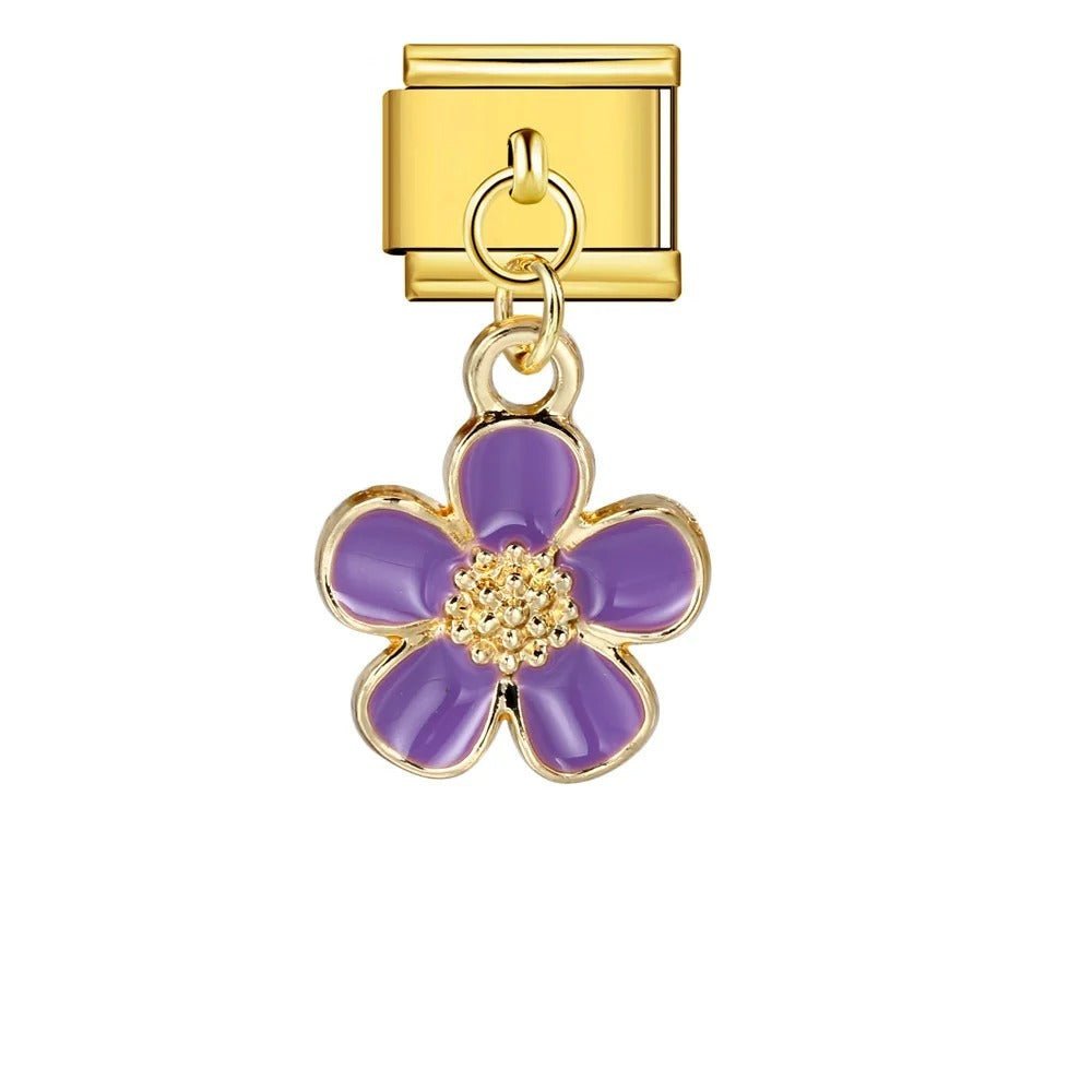 Fleur violette pendante