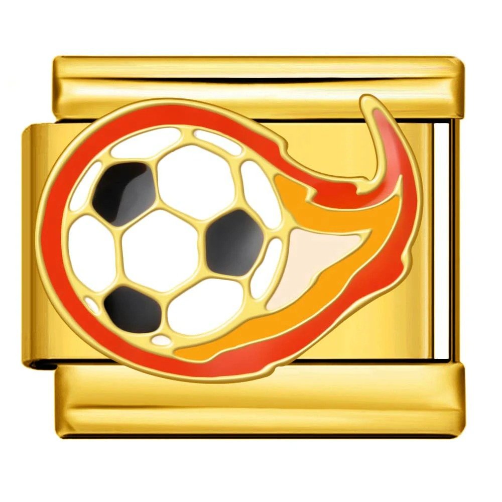 Ballon de foot enflammé
