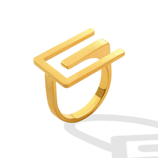 BAGUE EN ARGENT STERLING LIGNE GÉOMÉTRIQUE