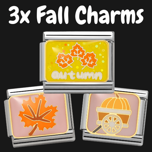 Lot de 3 charms d'automne