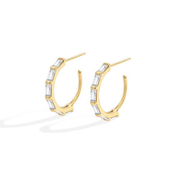Boucles d'oreilles créoles diamant