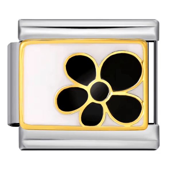 Black Flower charm