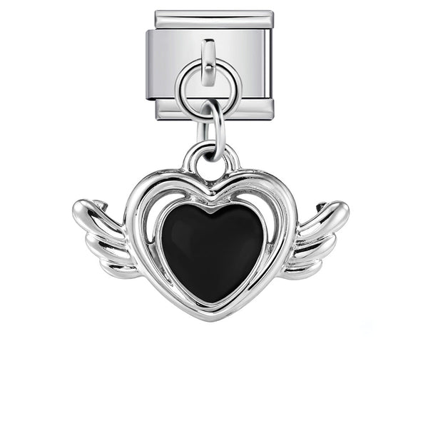 Cœur noir pendant