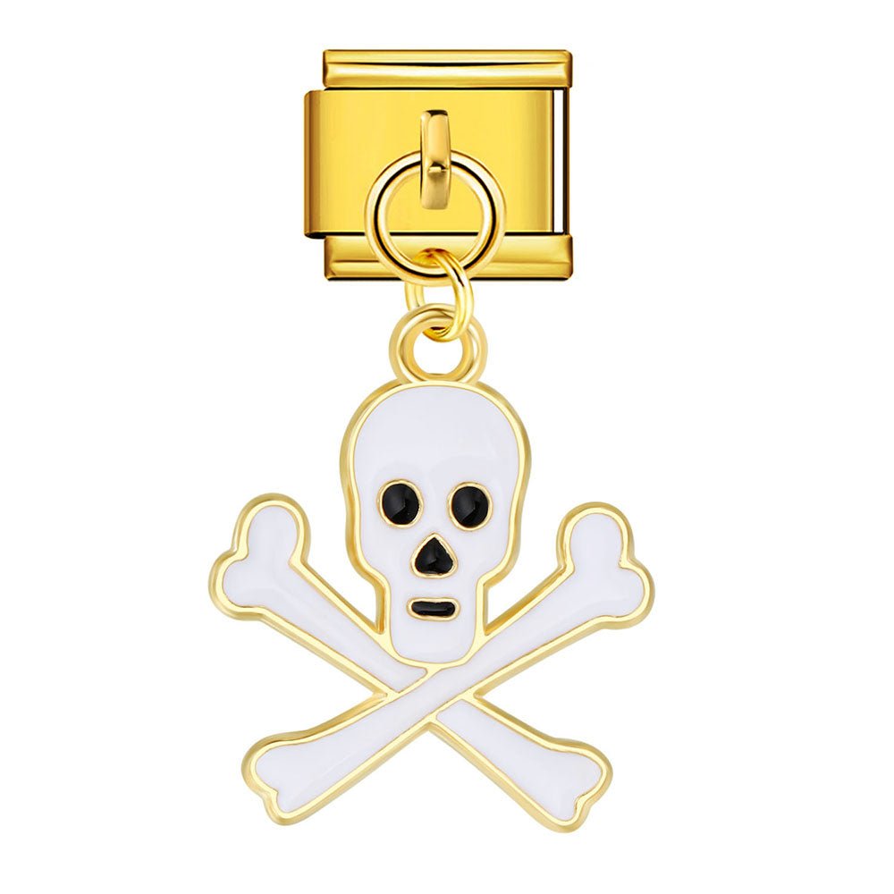 Dangling Skull & Bones charm