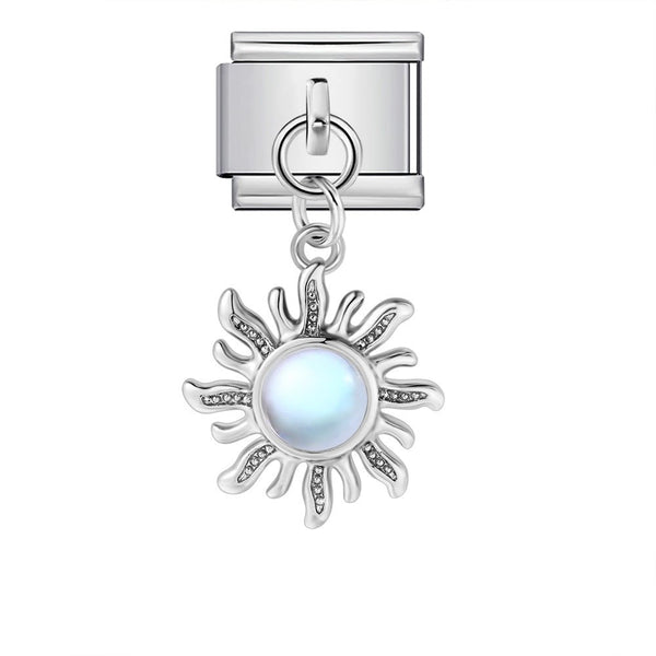 Soleil perlé pendant