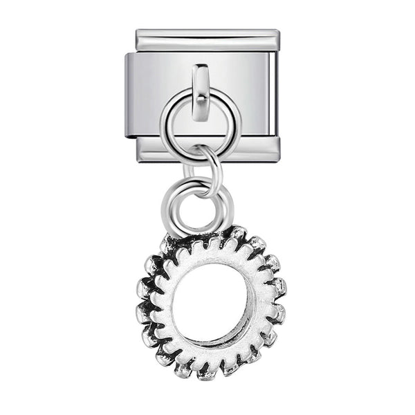 Dangling White Sun charm
