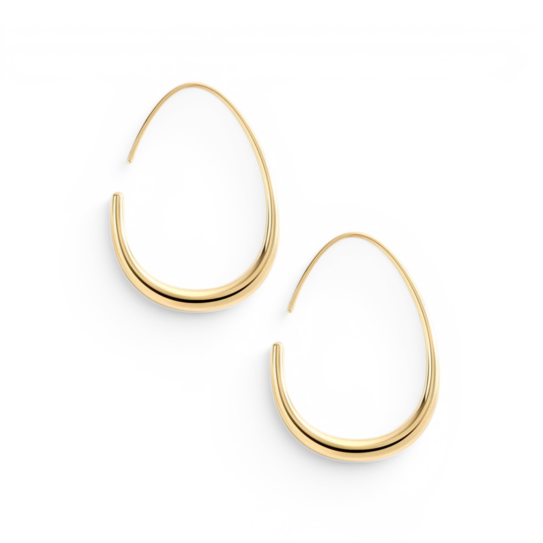 Boucles d'oreilles créoles fluides