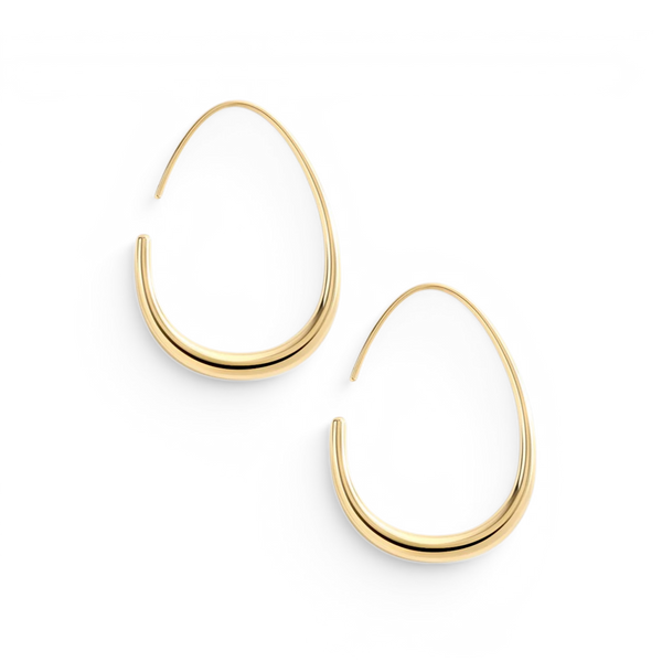 Boucles d'oreilles créoles fluides