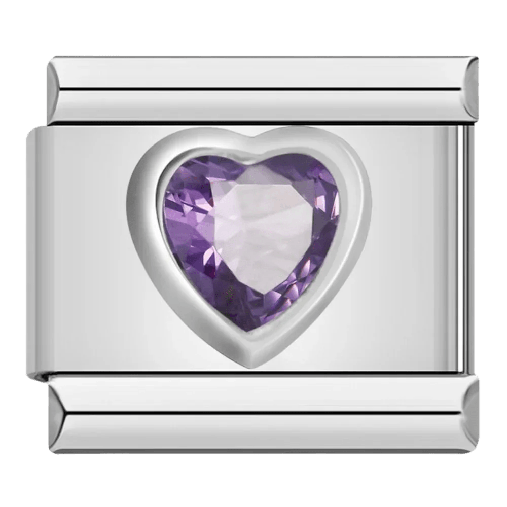 Cœur gemme violet