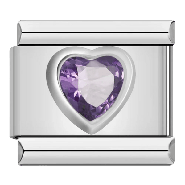 Cœur gemme violet