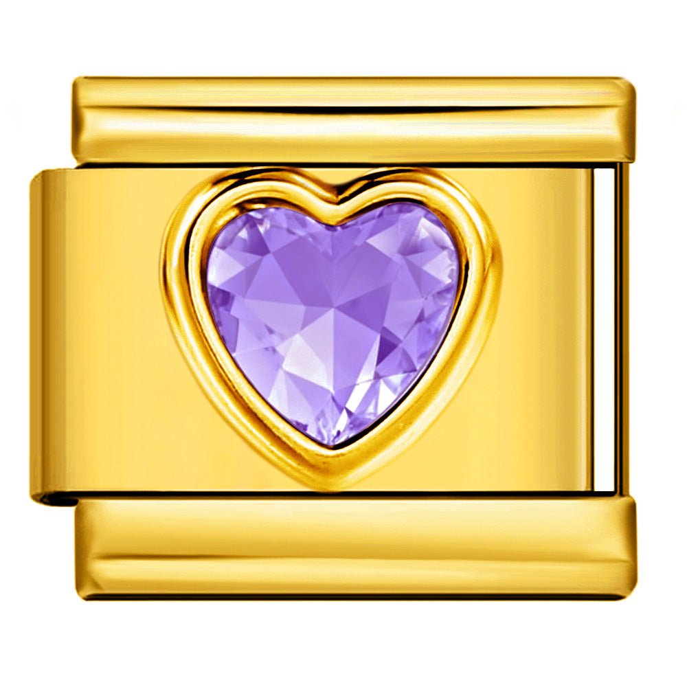 Cœur gemme violet