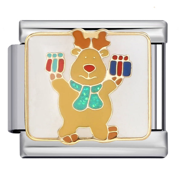 Renne aux cadeaux charm