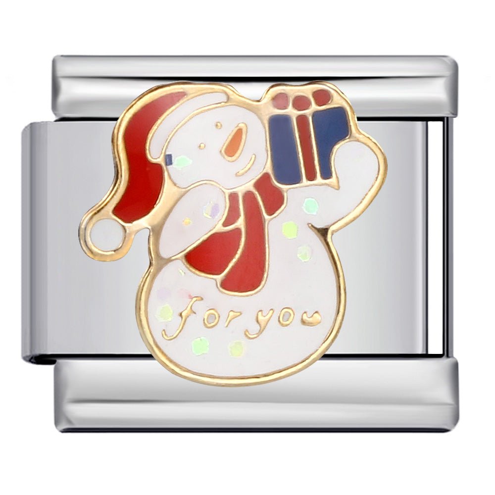 Bonhomme de neige avec cadeau
