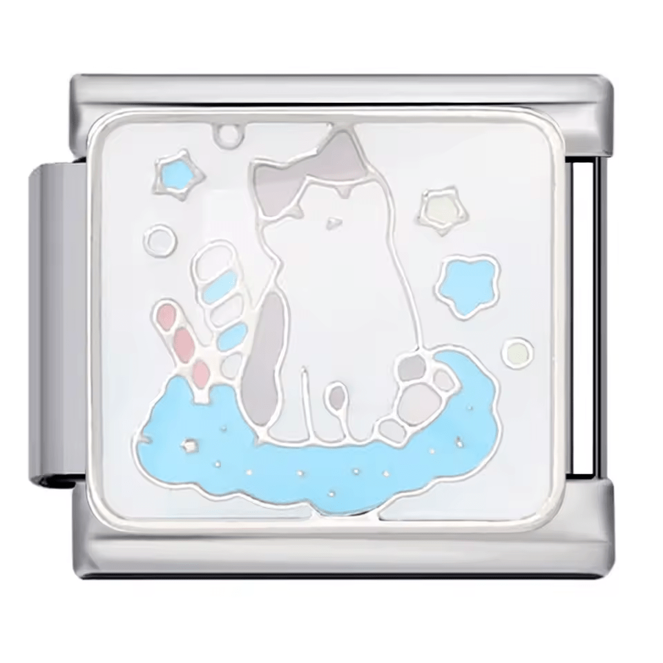 Chat blanc et gris