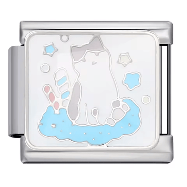 Chat blanc et gris