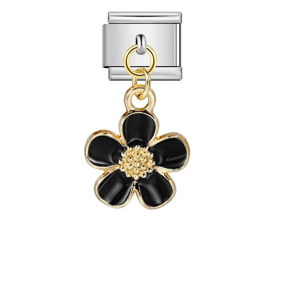 Fleur noire pendante