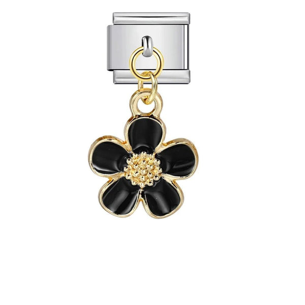 Fleur noire pendante