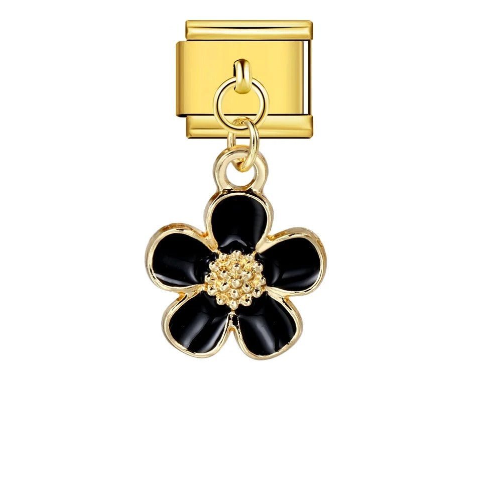 Fleur noire pendante