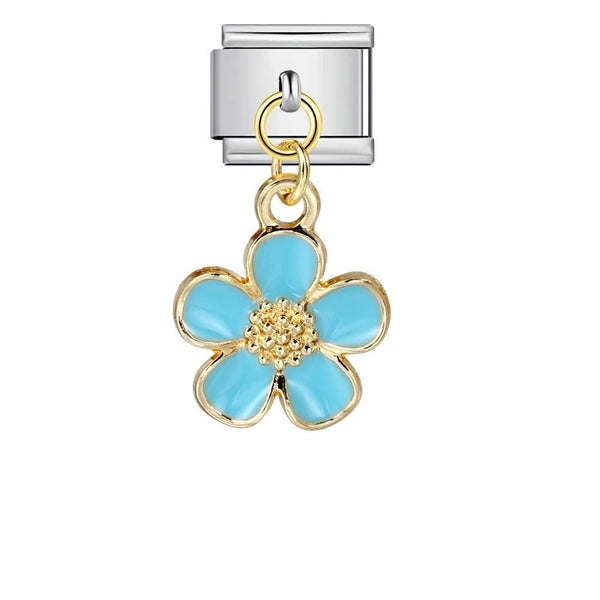 Fleur bleue pendante
