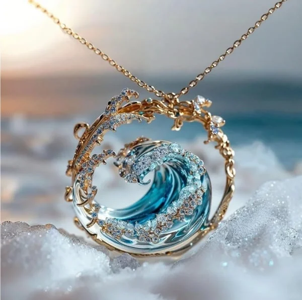 COLLIER CRÊTE BLEUE