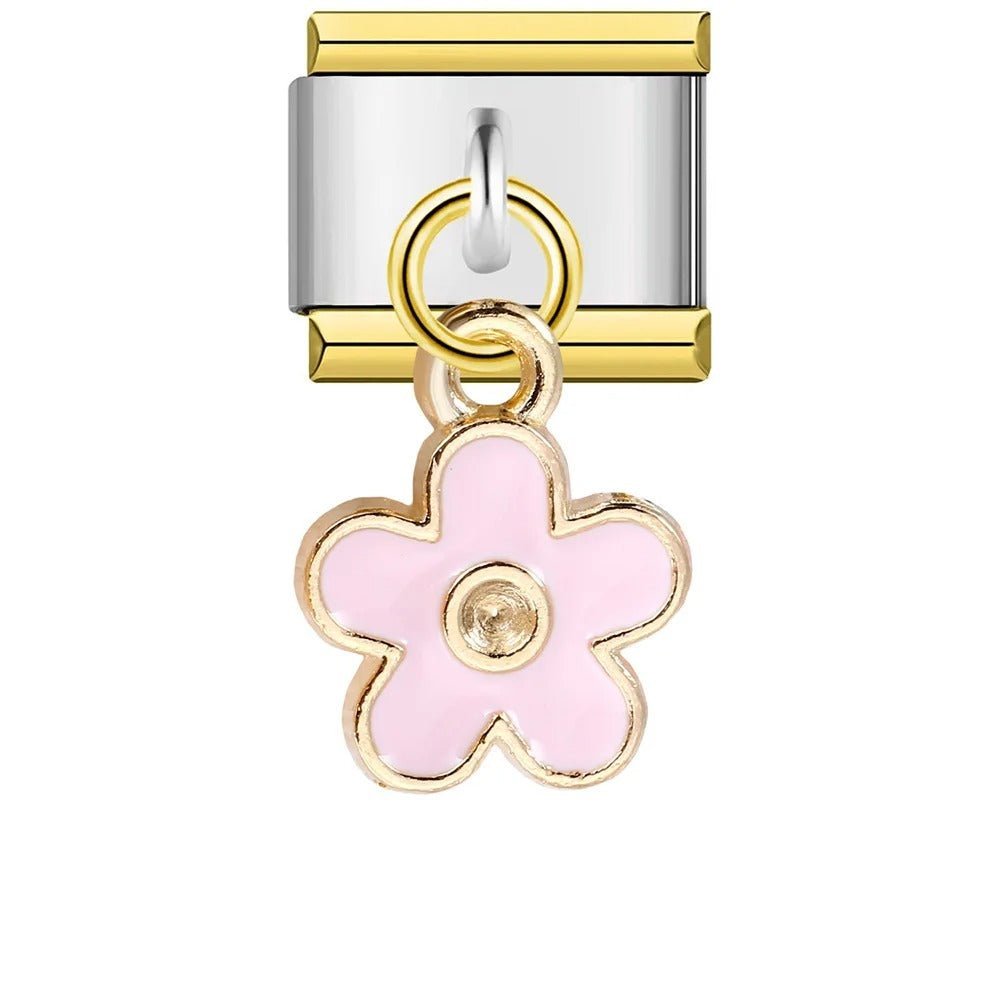 Fleur rose pendante