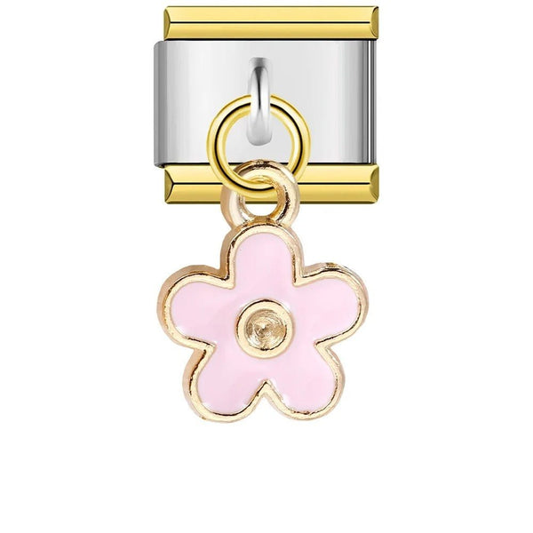 Fleur rose pendante