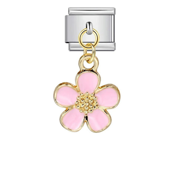 Fleur rose pendante