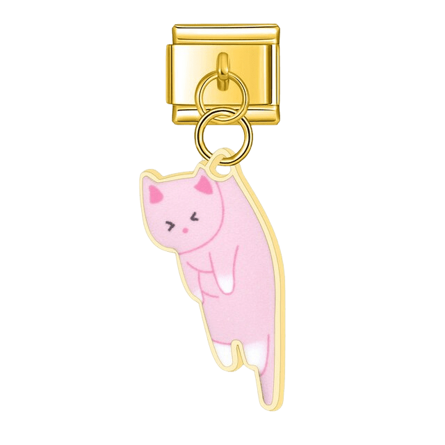 Chaton rose pendant
