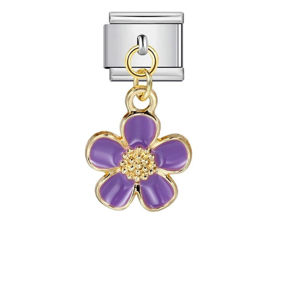 Fleur violette pendante