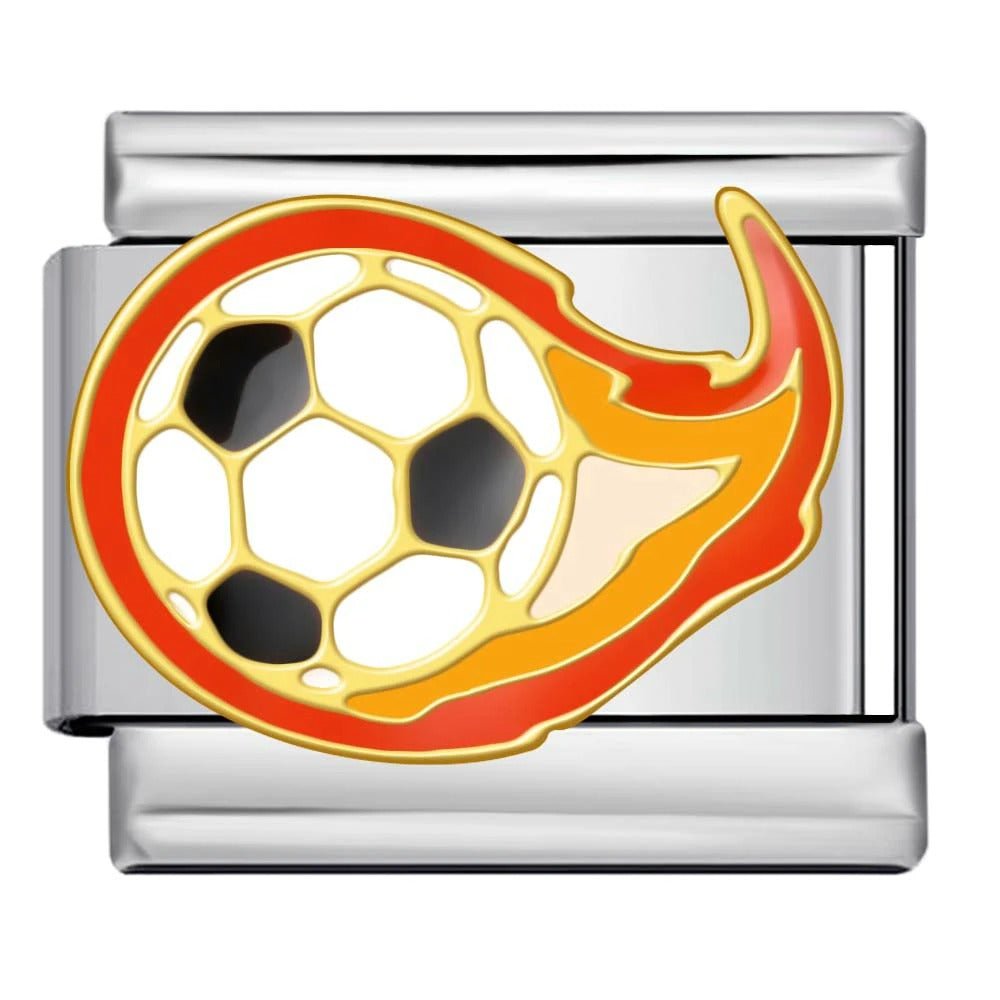 Ballon de foot enflammé charm