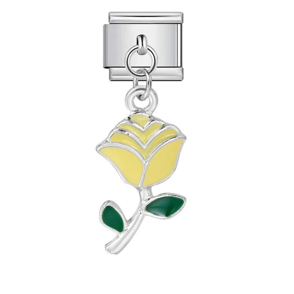 Rose jaune pendante